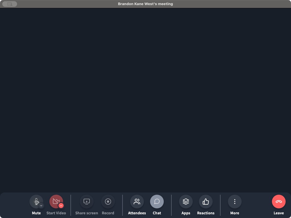 Click or tap to enlarge The full Phound desktop meeting window and its toolbar